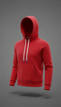 Signal red tailored hoodie