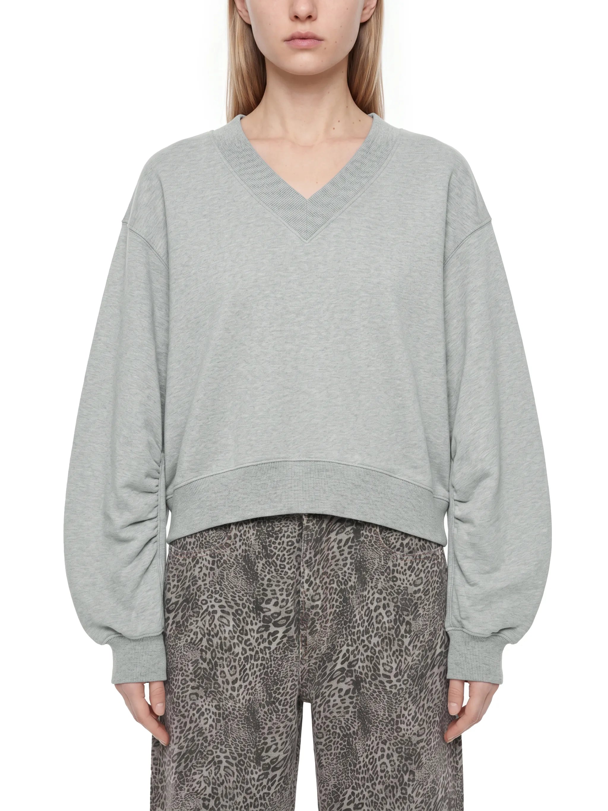 Women’s Crop V-Neck Sweatshirt