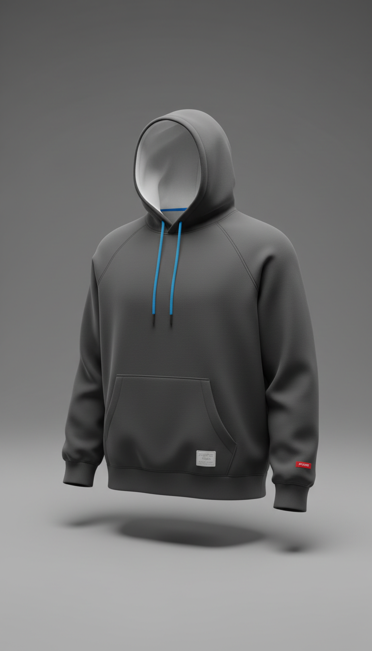Urban charcoal heavyweight hoodie